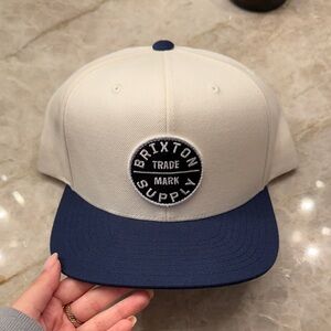 Brixton Cream and Navy Cap
